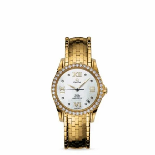 Omega De Ville Co-Axial 32.5 Yellow Gold Diamond / MOP / Bracelet 4186.75.00 (41867500)